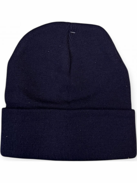 Beanie Unisex Beanie Knitted in Navy Blue color