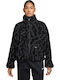 Sportswear Short Women's Cardigan with Zipper Black