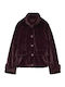 Women's Short Fur Burgundy