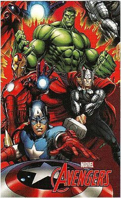 Avengers Fleece Kinderdecke Rot/Grün 160cm