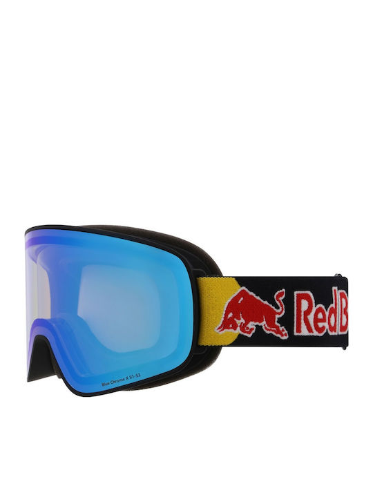 Red Bull Spect Μάσκα Σκι & Snowboard Ενηλίκων Μαύρη με Φακό Καθρέπτη σε Μαύρο Χρώμα