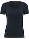 Black Spade Bluza termica pentru femei cu maneci scurte Negru