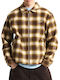 Overshirt Mânecă Lungă Carou Oatmeal