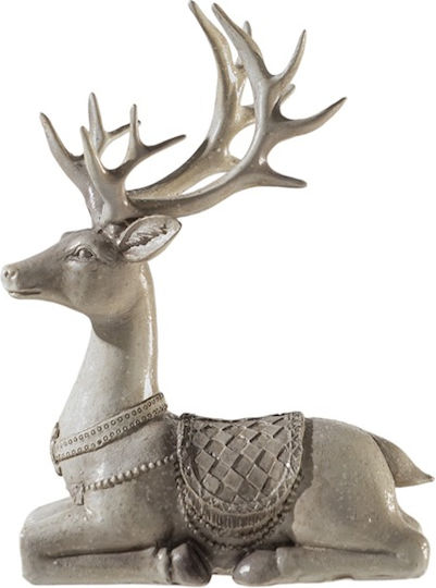 Zen Collection Christmas Plastic Figure Reindeer Beige Height 19cm