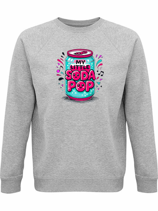 Kinder-Sweatshirt Grey Melange Kpop Demon Hunters, My Little Soda Pop