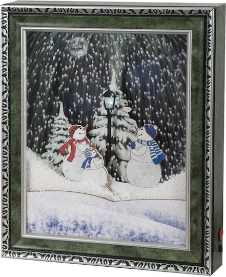 Lianos Illuminated Christmas Figure Frame Frame with Music Decorative