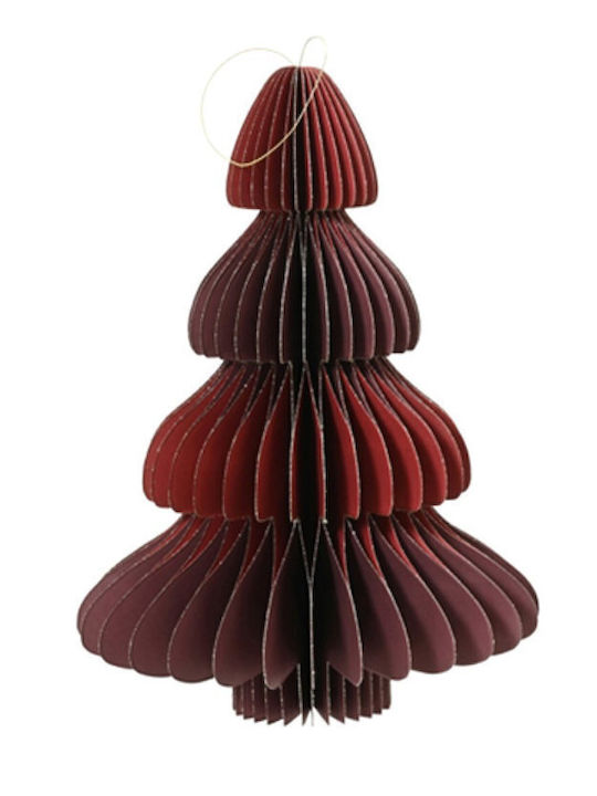 Christmas Decorative Tree 20cm Burgundy Tree