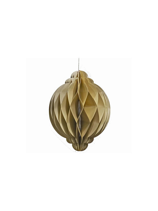 Papierbeige Wabenball Weihnachtsbaumschmuck 40cm