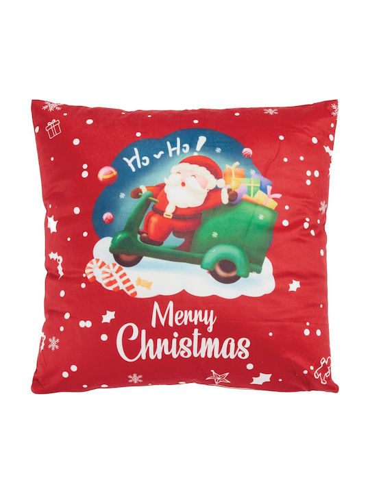 Das Home Perna Decorativă de Crăciun Pătrat Roșu 45x45buc