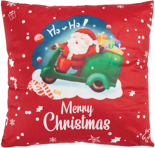 Das Home Weihnachtsdekoratives Kissen Platz Rot 45x45cm