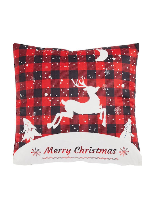Das Home Weihnachtsdekoratives Kissen Platz Rot 45x45cm