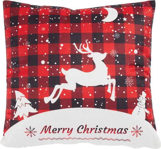 Das Home Weihnachtsdekoratives Kissen Platz Rot 45x45cm