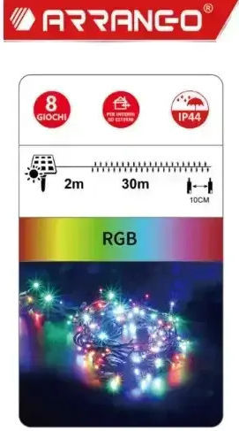 300 Lichterketten LED 30m. Mehrfarbige Solar in Zeichenfolge 1Stück