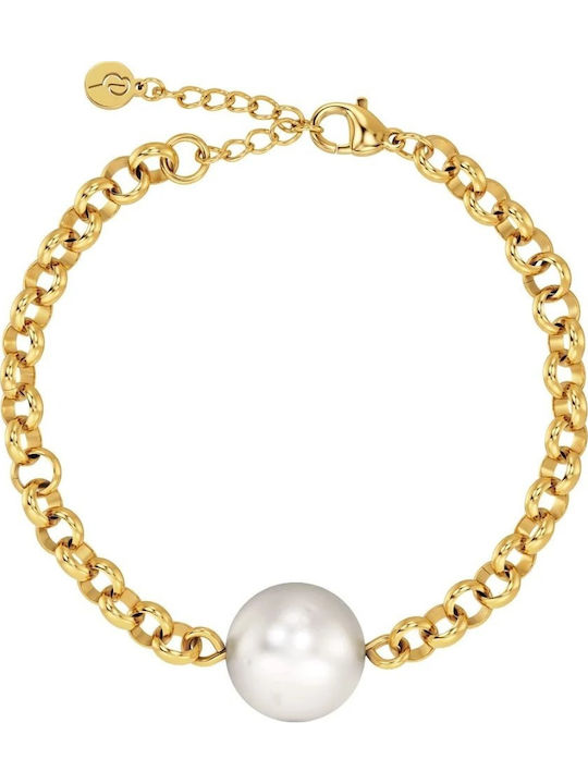 Edblad Women's Bracelet Chain made of Steel Gold Plated with Pearls
