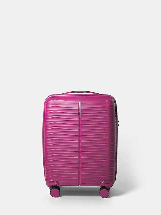 Paulter Cabin Travel Suitcase Fuchsia With 4 Wheels Height 55cm