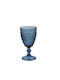 Espiel Set Gläser Wasser aus Glas in Blau Farbe Mit Stiel 4Stück