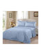 Lucktora Σετ Σεντόνια Υπέρδιπλα 220x240εκ. Baby Blue (4τμχ)