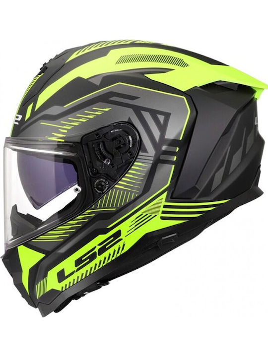 LS2 Challenger II Dravix Matt H-V Yellow Motorc...