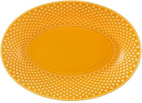 Bordallo Pinheiro Чиния Плитко Овални Керамика Жълт 28x19.7см