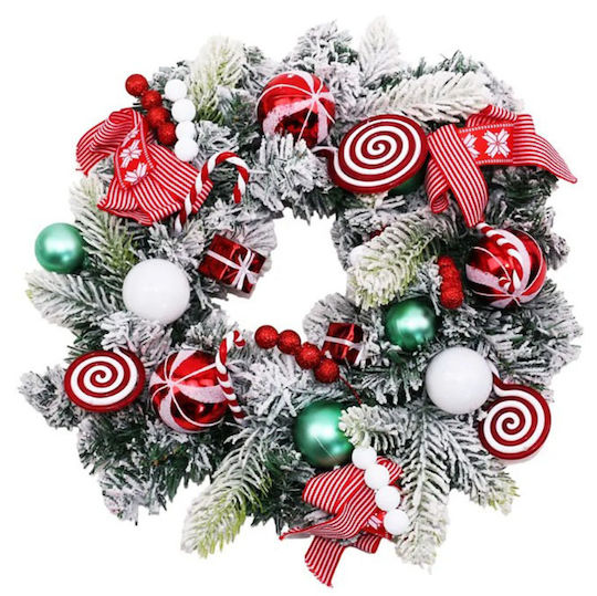 Weihnachtskranz Grün-Rot 30x8cm DoroSimo 16969