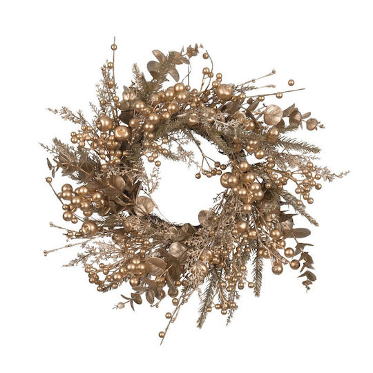 Ln Dekorierter Weihnachtskranz Gold 50cm L-26221