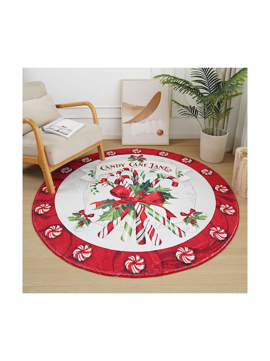 Christmas Rug “Candy” Imitation Cashmere 100x100cm Ry04-100