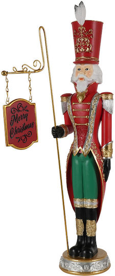 Arpimex Srl Weihnachts-Nussknacker Rot aus Polyresin Höhe 64.5cm.