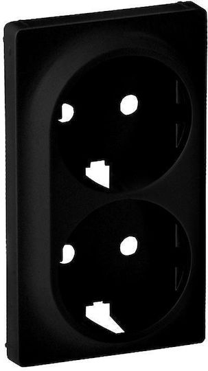 Legrand Valena Life Plate Schuko Socket Double Mat Black 756952