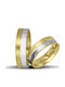 Bicolour Wedding Rings – White Gold & Gold 6 Mm Wr189 18K