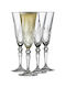 Lyngby Melodia Set Brillen Champagner Kelch Kristall 4 Stück