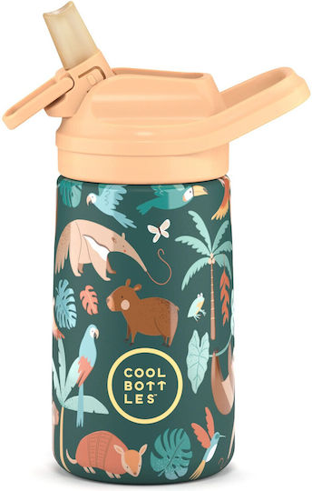 Cool Bottles Παιδικό Παγούρι από Σιλικόνη Θερμός Kiddies Rainforest Refuge 350ml