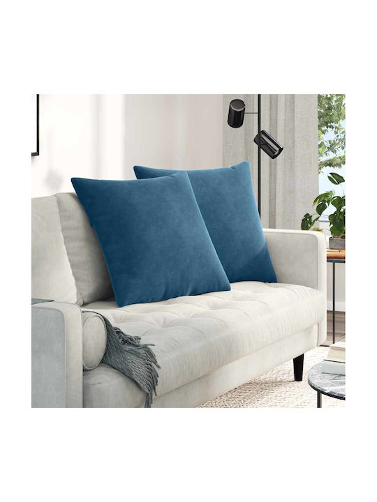 vidaXL Velvet Blue Sofa Cushion 60x60cm
