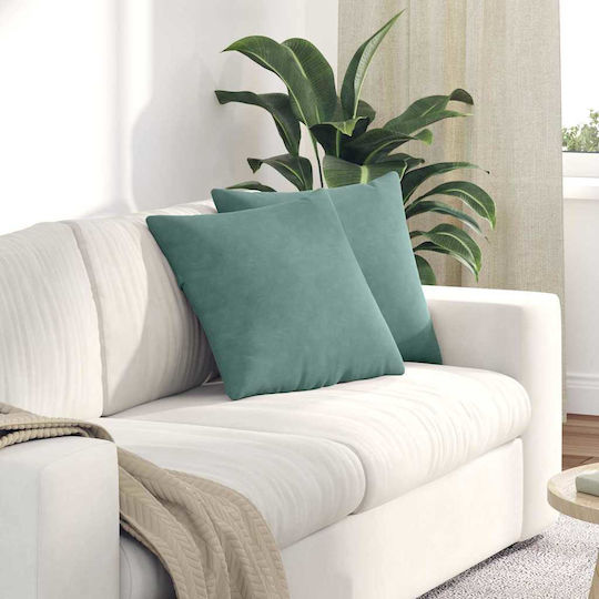 vidaXL Sofa-Kissen aus Samt Meeresblau 45x45cm