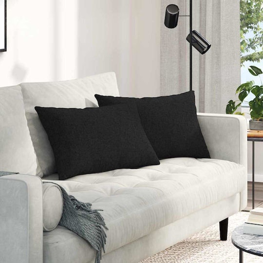 vidaXL Μαξιλάρι Καναπέ Μαύρο 40x60εκ.