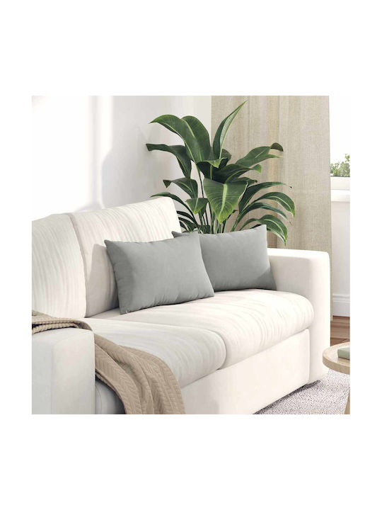 vidaXL Sofa-Kissen Light Gray 2Stück 30x50cm.