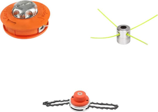 Set 3 Tamburi Motocoasă Perie Aluminiu Sârmă Metal Lanț Portocaliu Tambur Buton Metal Cobi Smart