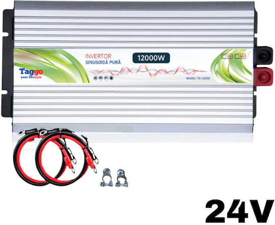 Taggo Invertor Auto Unda sinusoidală pură 6000W pentru Convertirea 24V DC în 220V AC