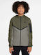 Athletic Kids Cardigan Fleece with Hood Green