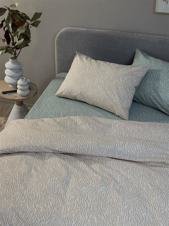 Palamaiki Duvet Cover Set Cotton Single with Pillowcase 170x250 Fashion Life Fl6286 Beige