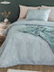 Palamaiki Duvet Cover Set Cotton Queen with 2 Pillowcases 240x250 Fashion Life Fl6280 Green