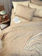 Palamaiki Duvet Cover Set Cotton Single with Pillowcase 170x250 Fashion Life Fl6284 Beige