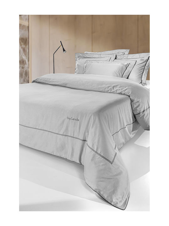 Guy Laroche Duvet Cover Set Cotton Queen with 2 Pillowcases 250x240 Elite Silver/anthracite