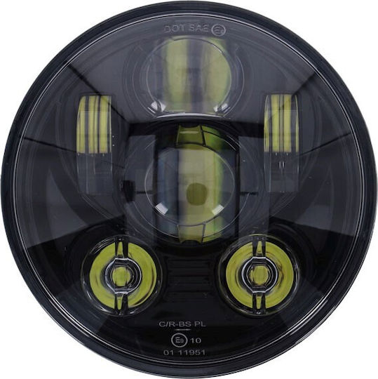Far Față LED Harley Davidson Sportster XL Bright 5.75 Inch Unitate Far LED Negru