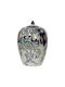 Interni Oggi Dekorative Porzellanvase Blau 20x20xH29cm