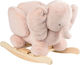 Nattou Fabric Rocking Toy Elephant for 36+ months Pink