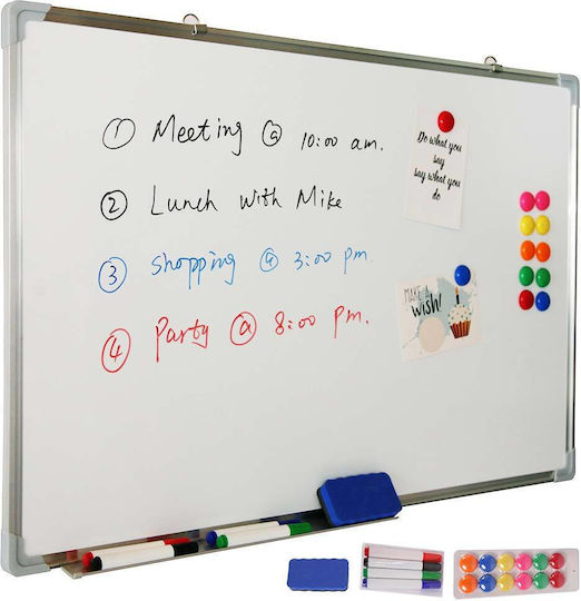 Bakaji Magnetic Hanging Dry Erase Board 90x60cm