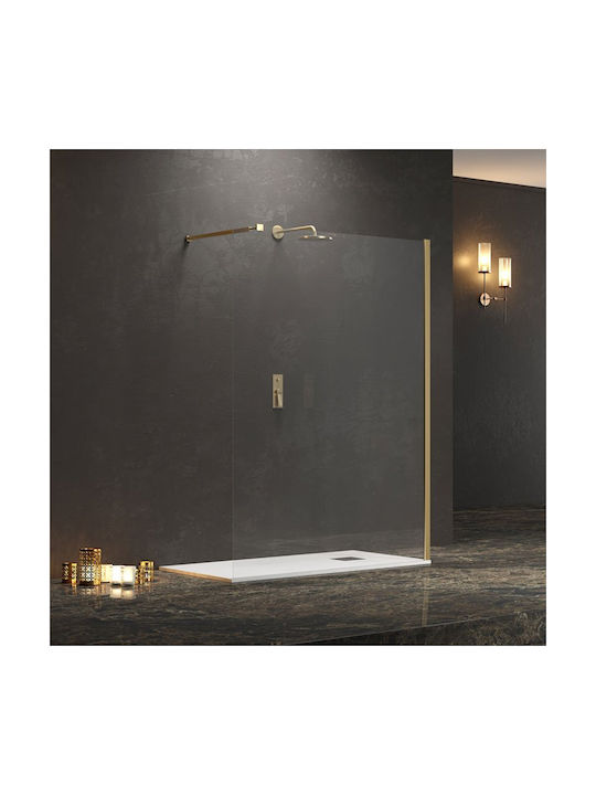 Karag Walkin 1 Feste Seite für Dusche 140x200cm Klarglas Oro