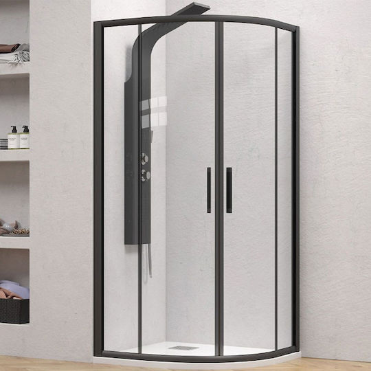 Karag Flora 200 Cabinet Duș Semicirculară cu Glisare Ușă 90x90x190cm Mat