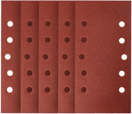 Neo Tools Γυαλόχαρτο K120 με Τρύπες 115x230mm Σετ 5τμχ