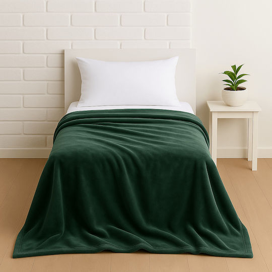 Astron Italy Veloursdecke Einzeln 160x220cm Olive